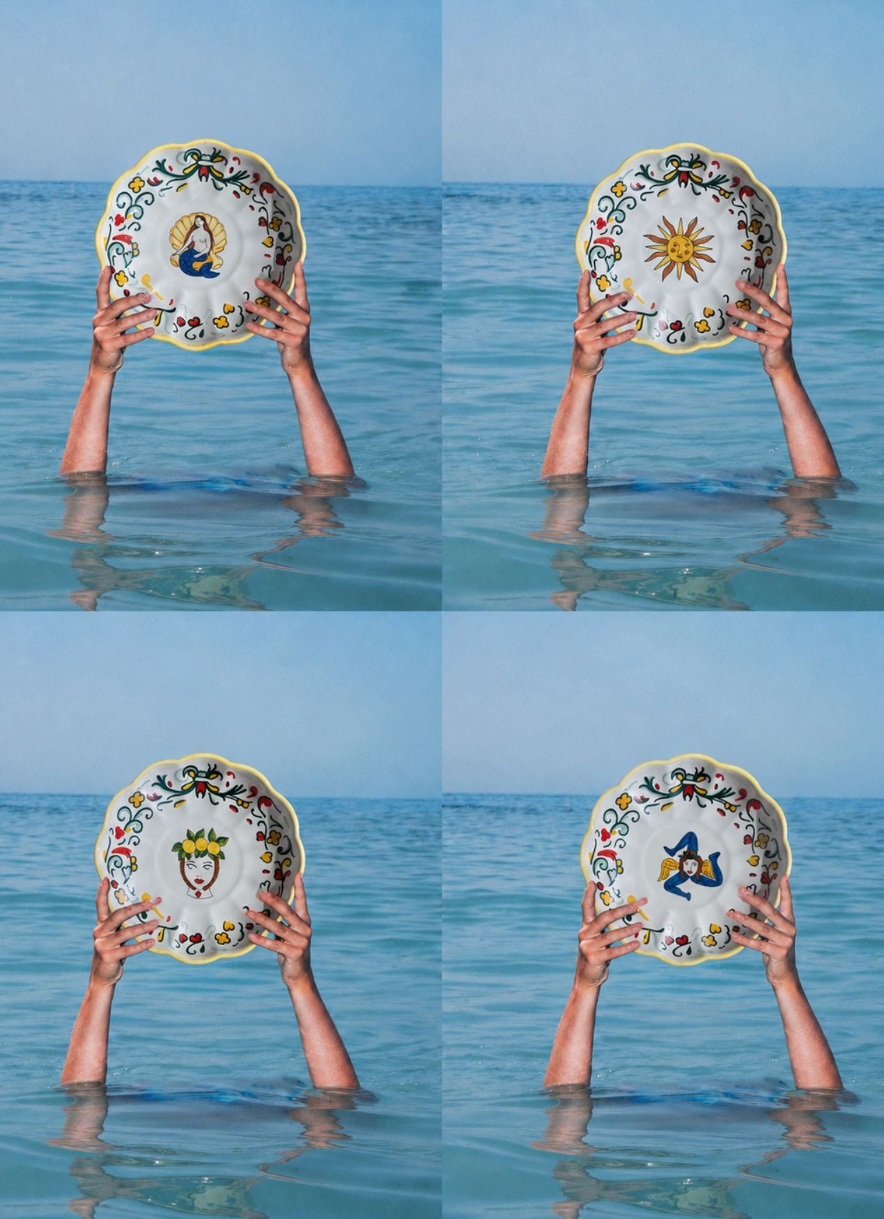 4 ASSIETTES SICILIA