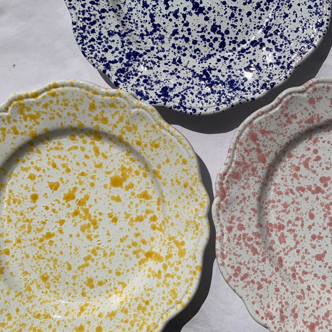 ASSIETTE VINTAGE SCHIZZI JAUNE