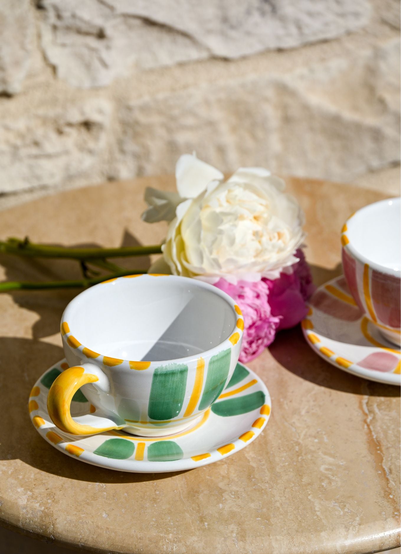 GRANDE TASSE RAYURES VERTES