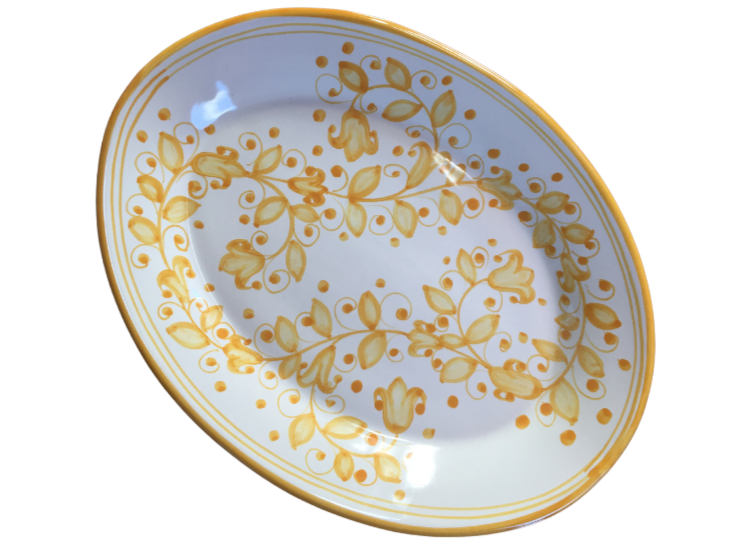 Siena - plat de service ovale en céramique d'Italie