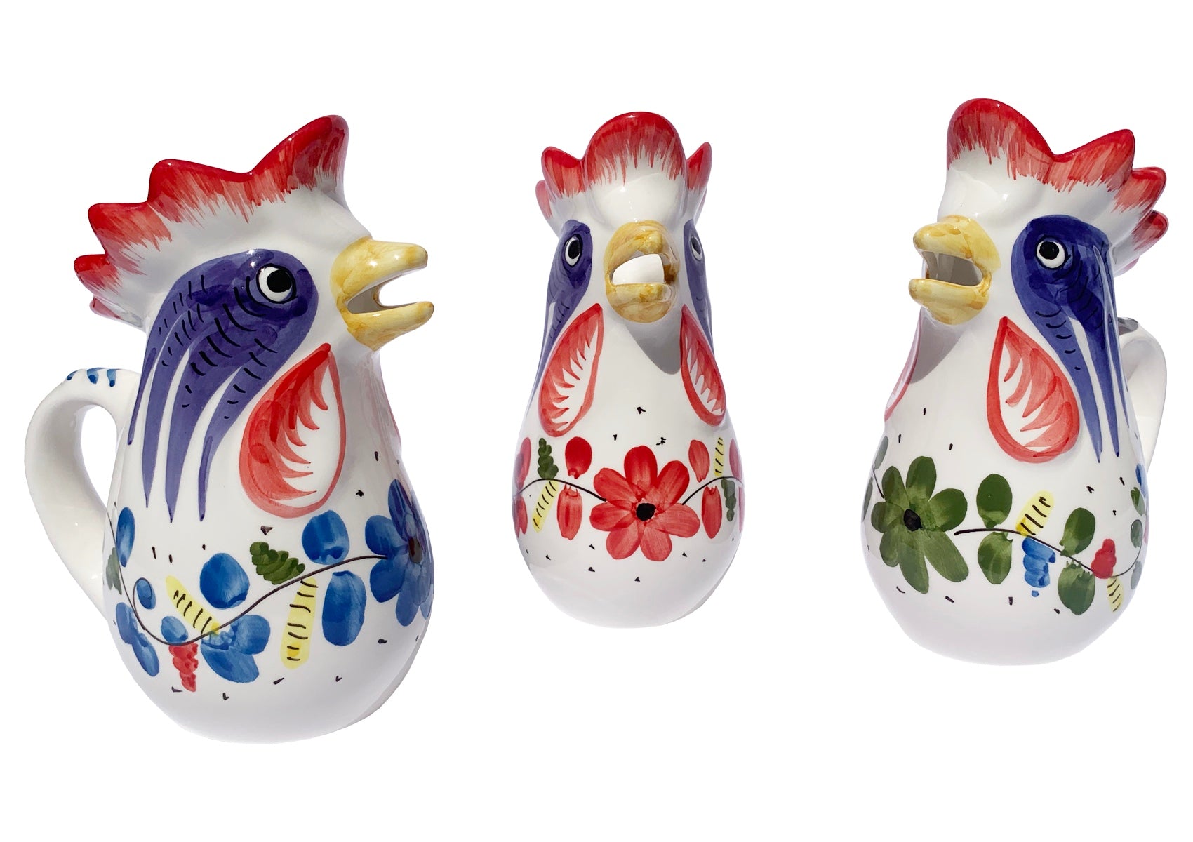 Trois pichets en forme de coq - par Molleni