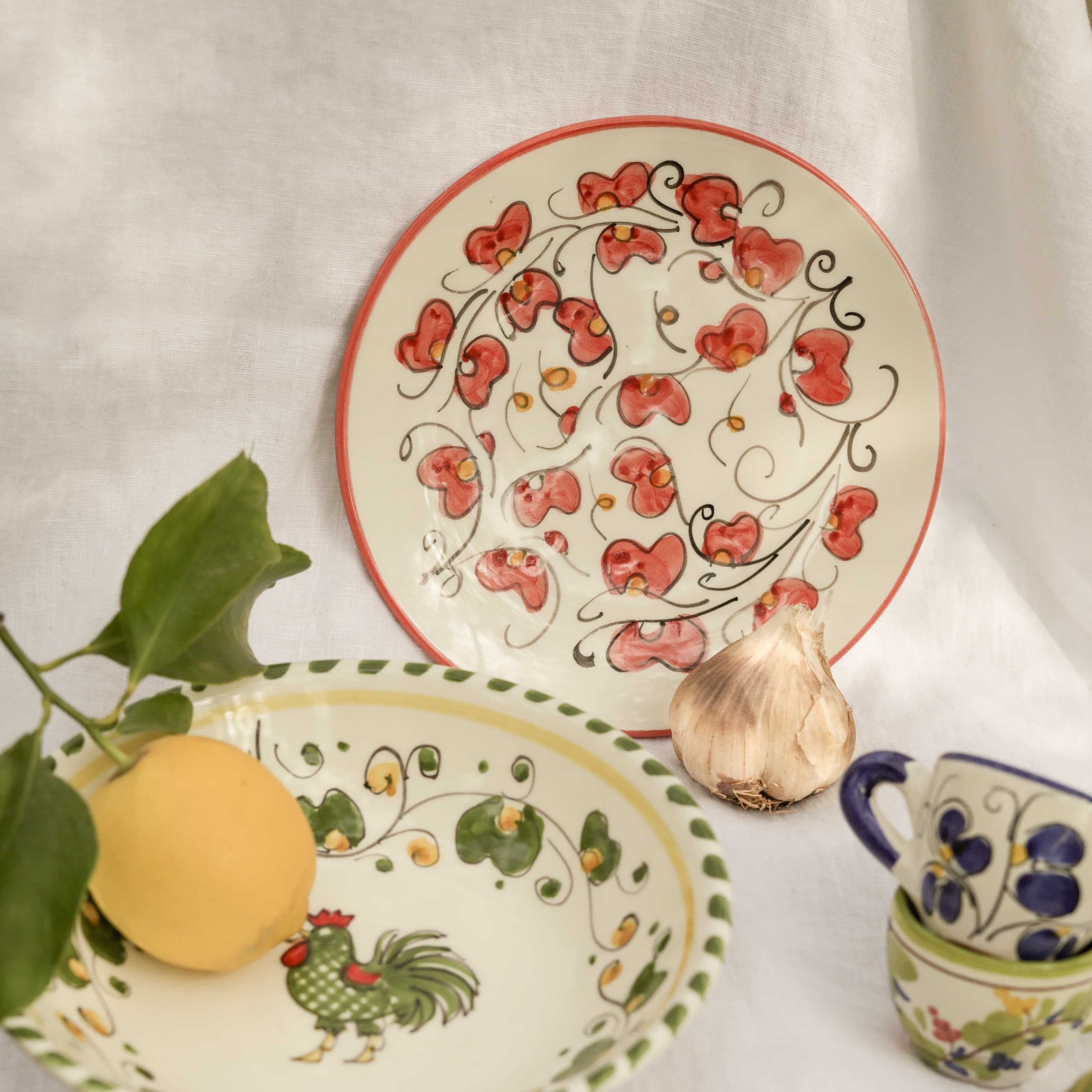 Vaisselle italienne colorée en céramique