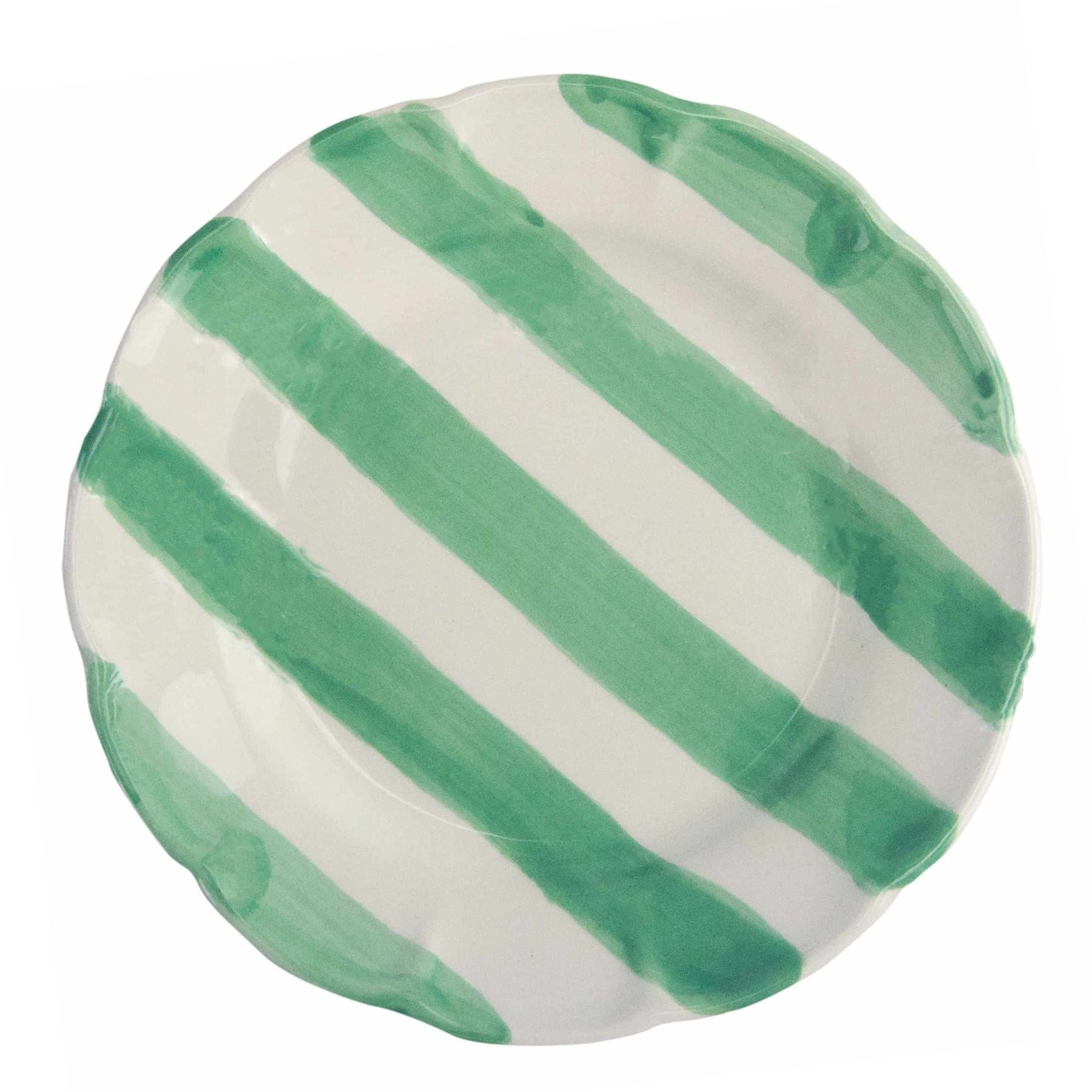 GRANDE ASSIETTE RAYÉE VERTE