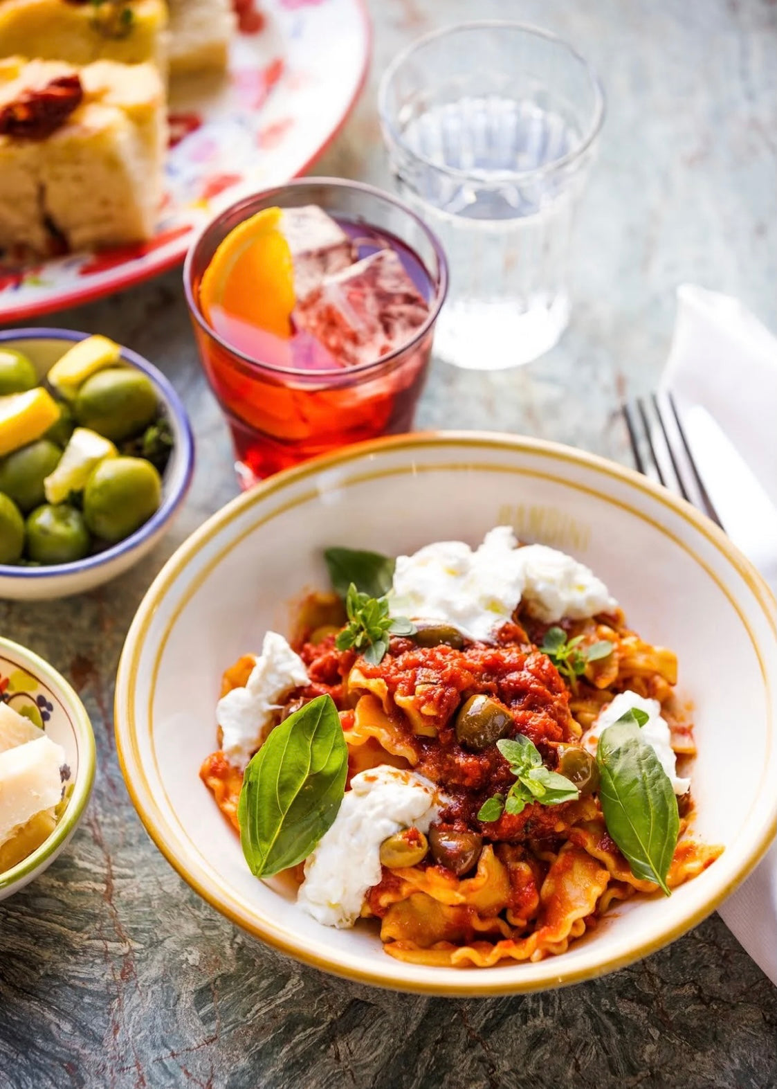 assiettes italiennes Molleni restaurant Bambini à Paris