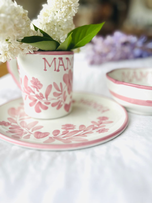 Trio plate + mug + bowl Mamma