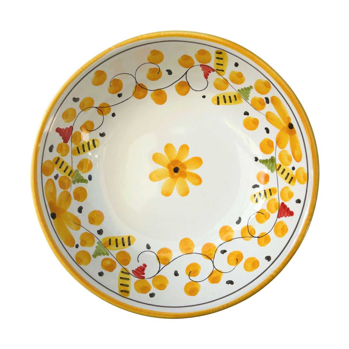 5 Assiettes Creuses Céramique Italienne - Nice Villanova Mondovi - Début XIXe (1800-1849)