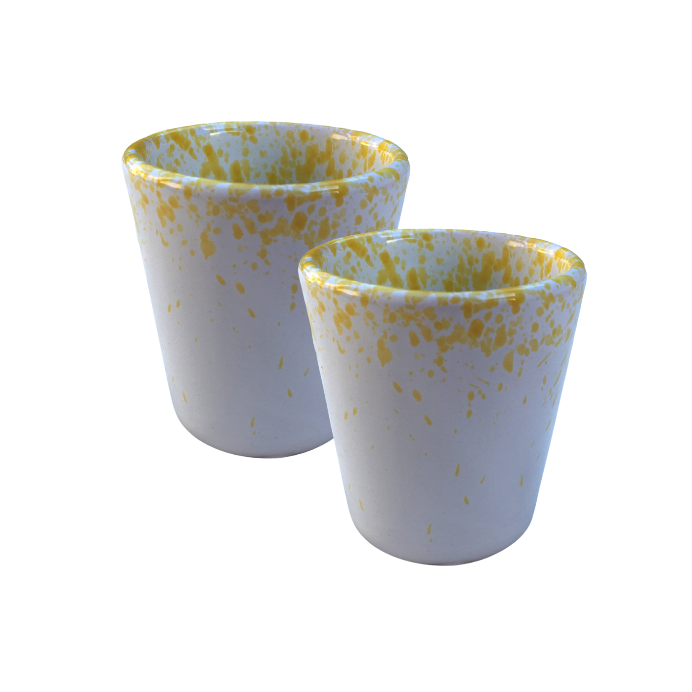 Set of 2 Schizzi gialli cups 