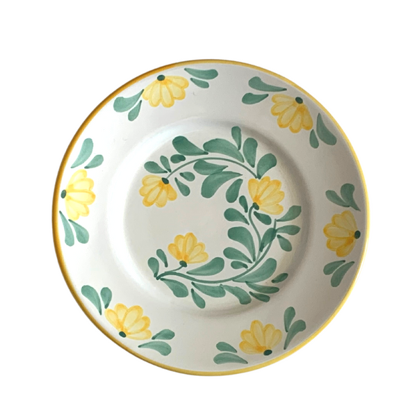 Petite assiette à fleurs jaunes et vertes - Chiara Molleni