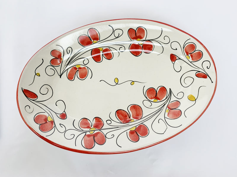 Roma - plat de service ovale en céramique d'Italie