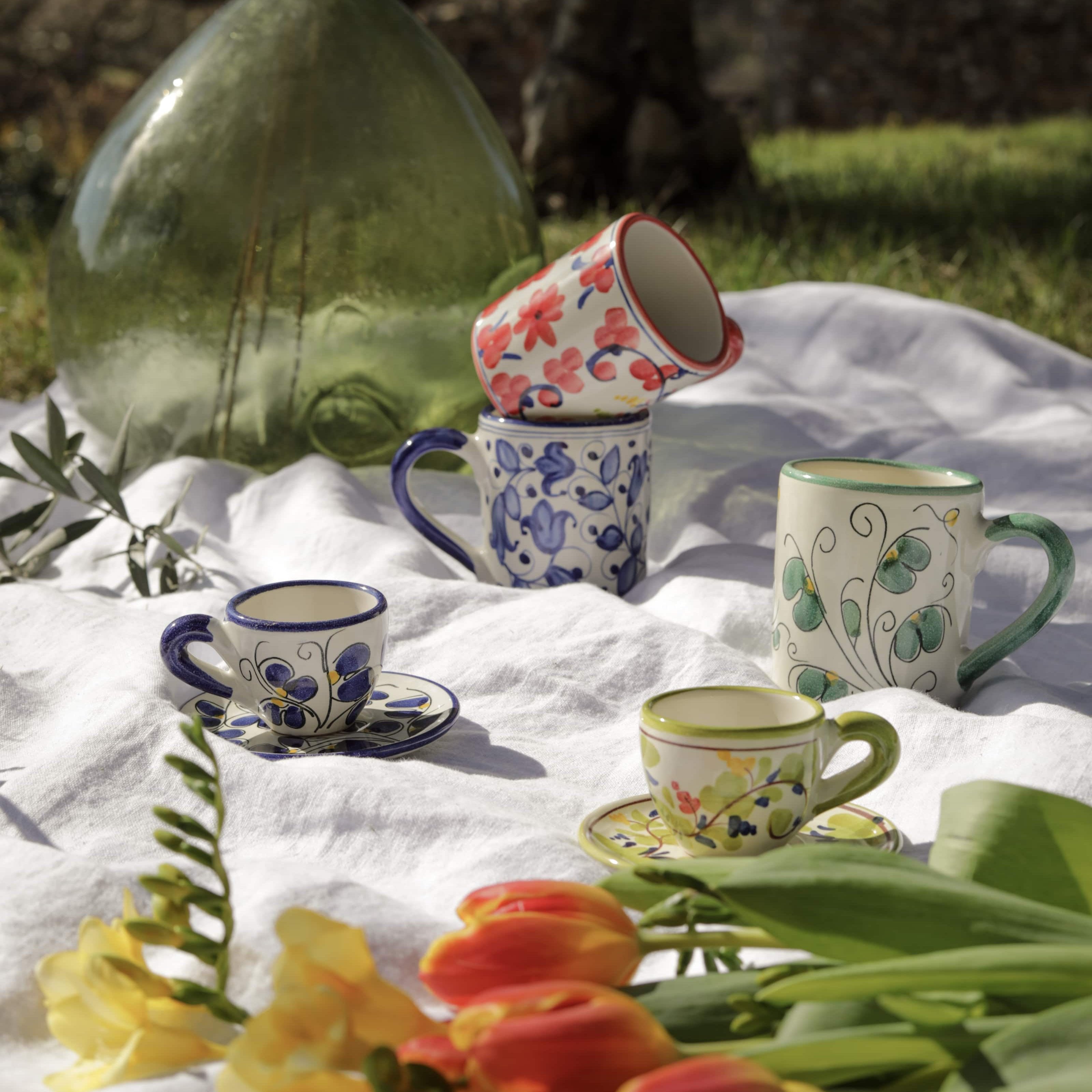 Mugs et tasses colorés en céramique italienne - Molleni